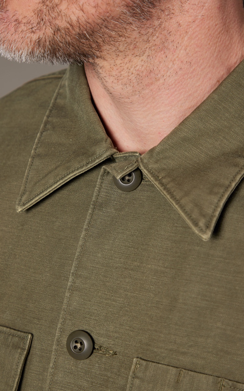 REGIMENT REVERSE SATEEN OVERSHIRT OLIVE - 6