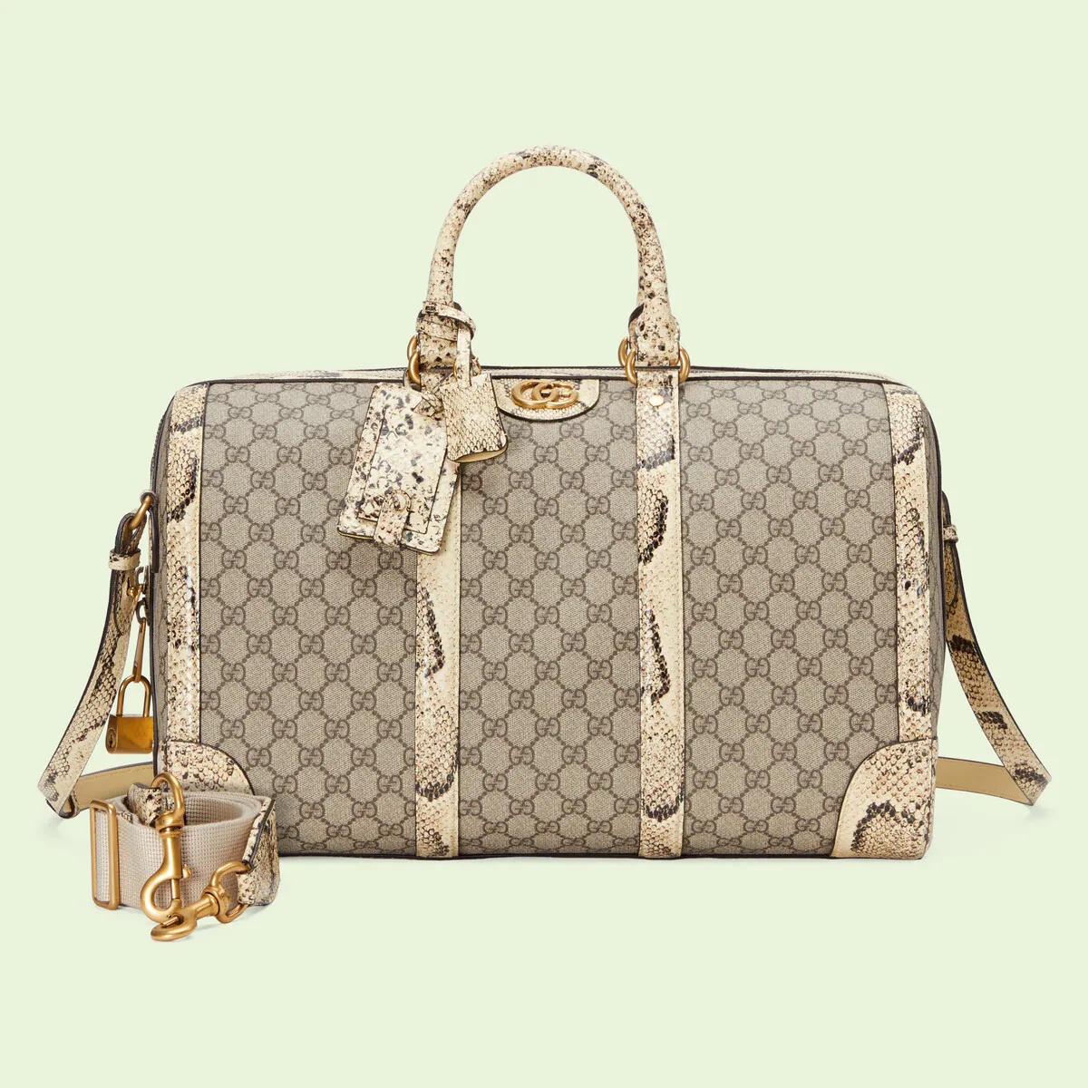 Python trim duffle bag with Double G - 4
