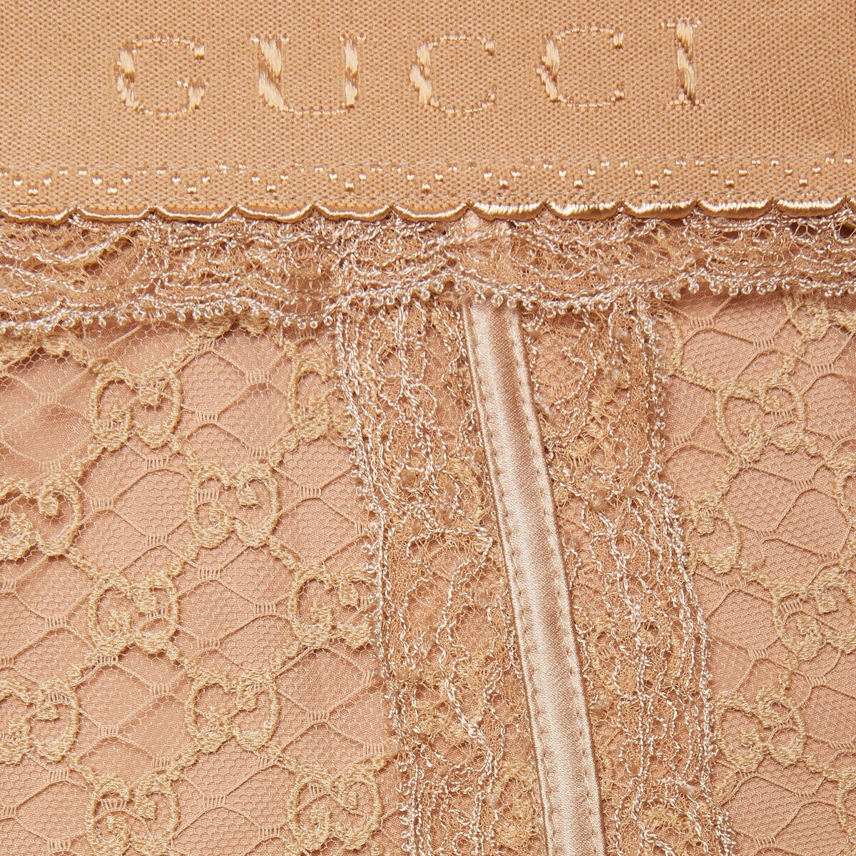 GG net skirt with lace trims - 5