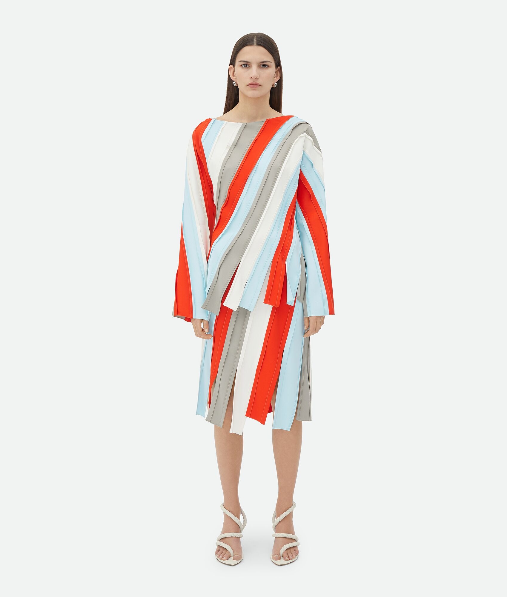 Fluid Viscose Stripe Skirt - 4