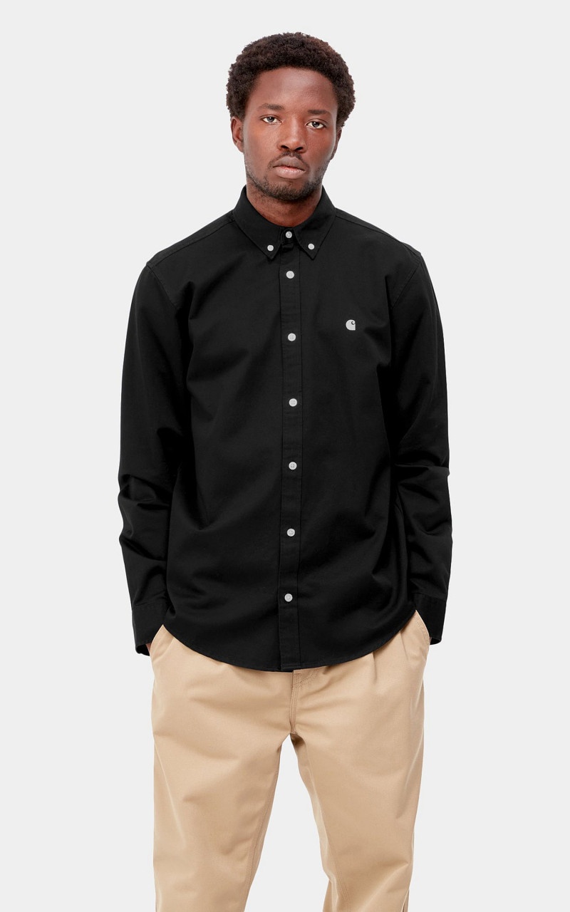 L/S MADISON SHIRT BLACK/WAX - 2