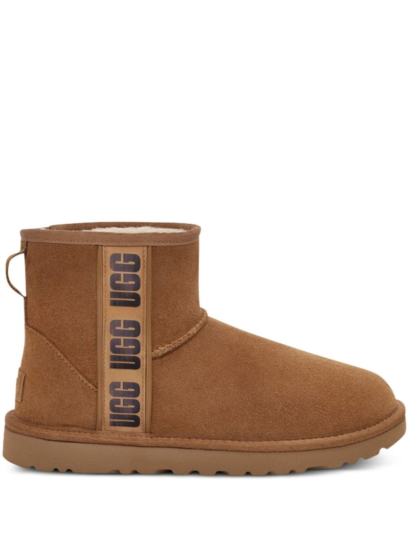 Classic suede logo-detail ankle boots 1
