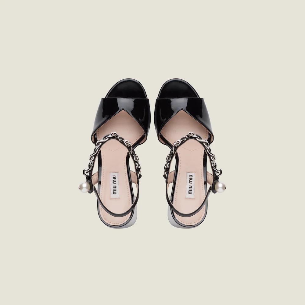 Patent leather platform sandals - 3