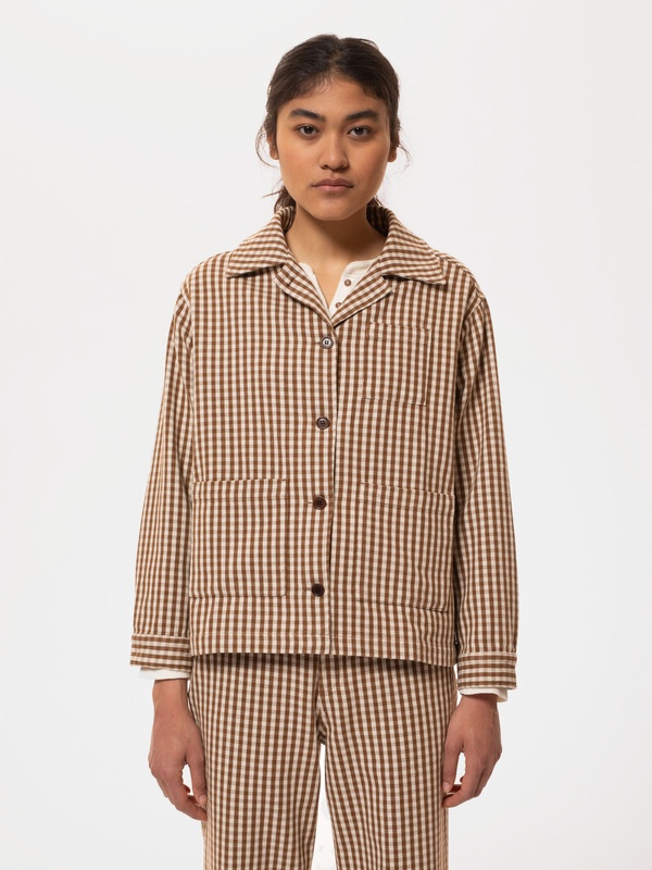 Maj Overshirt Gingham Oak - 7