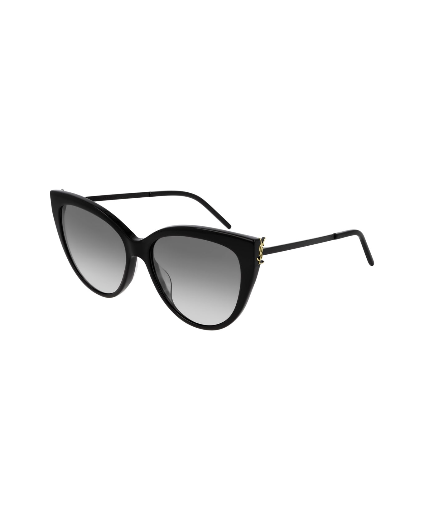 Saint Laurent Sl M48s_a Linea Monogram 002 Black Smoke Sunglasses - 2