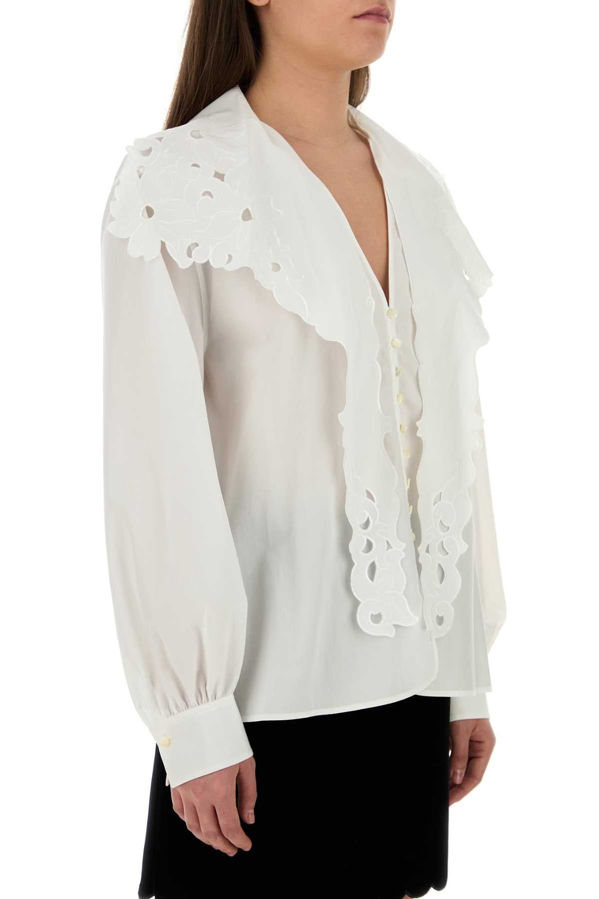 Chloe Women White Poplin Shirt - 3