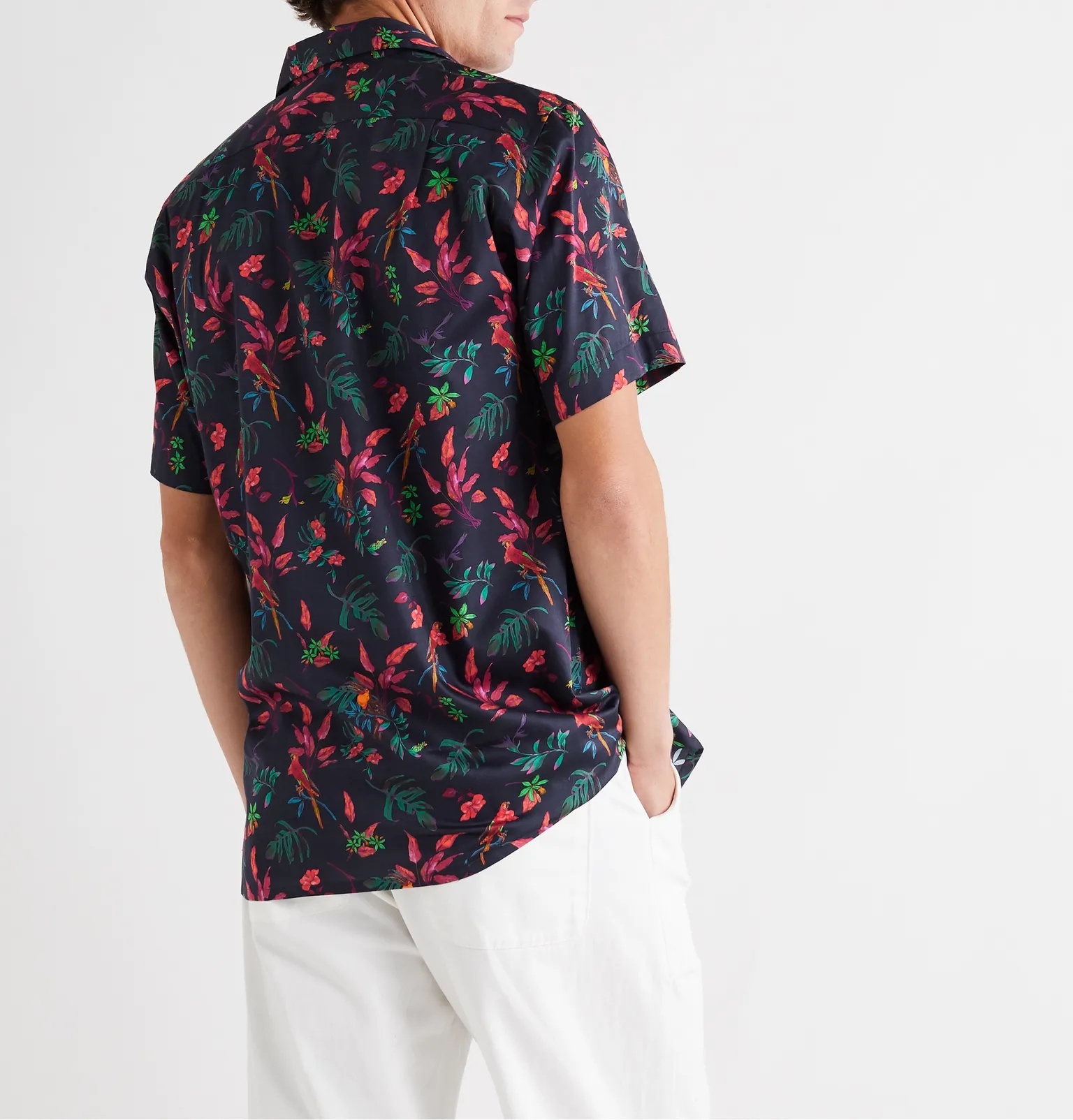 Camp-Collar Printed Cotton Shirt - 4