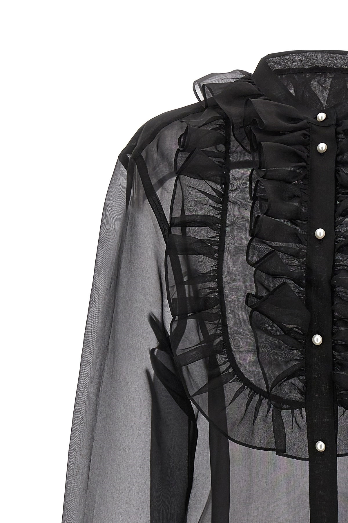 Plastron and ruffle shirt - 4