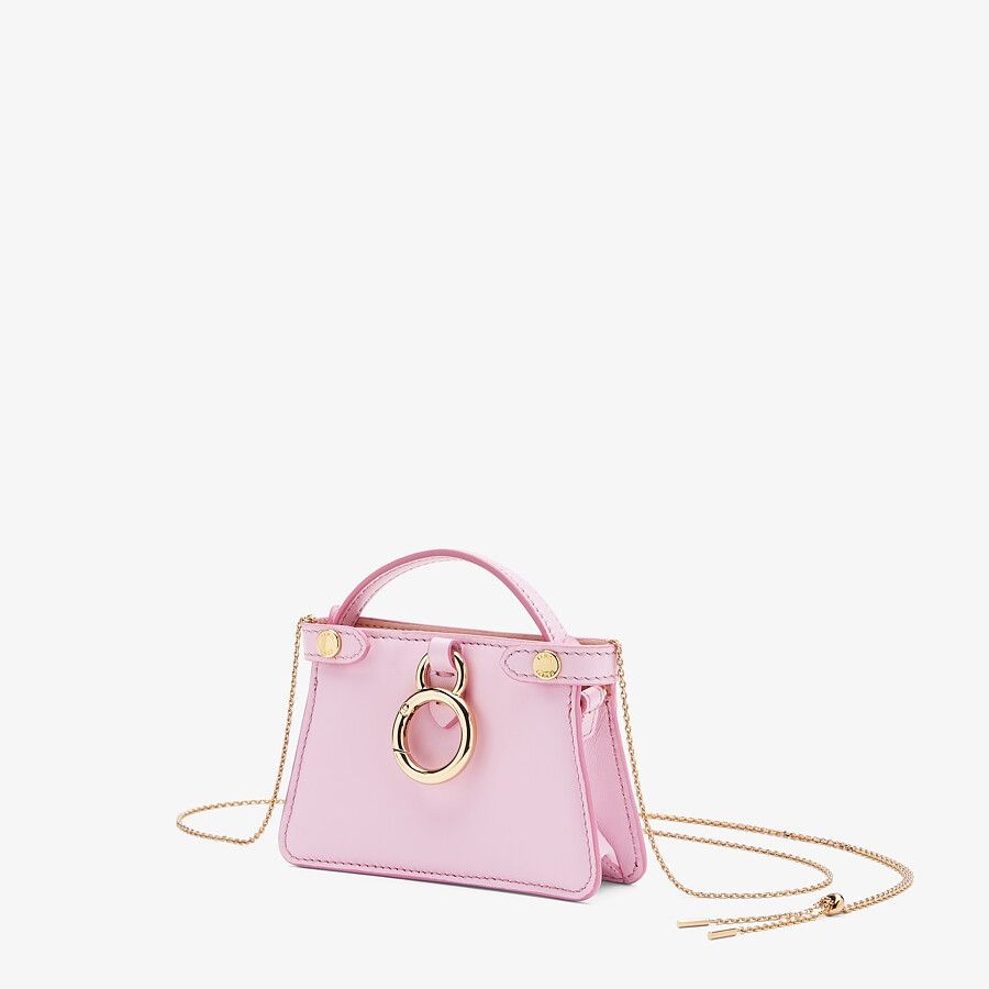 Lilac nappa leather charm - 2