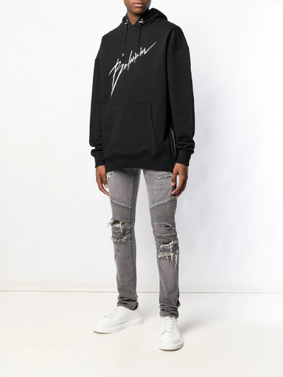 Balmain signature logo hoodie outlook