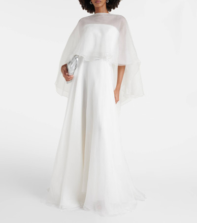 MATICEVSKI Bridal Dhalia caped silk gown outlook