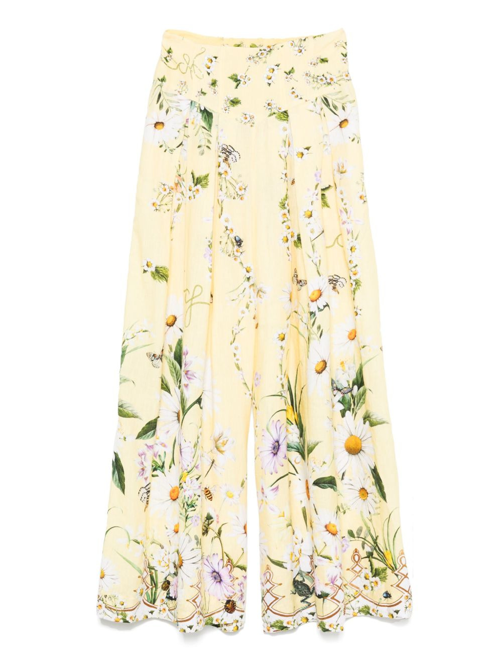 floral-print wide-leg trousers - 1
