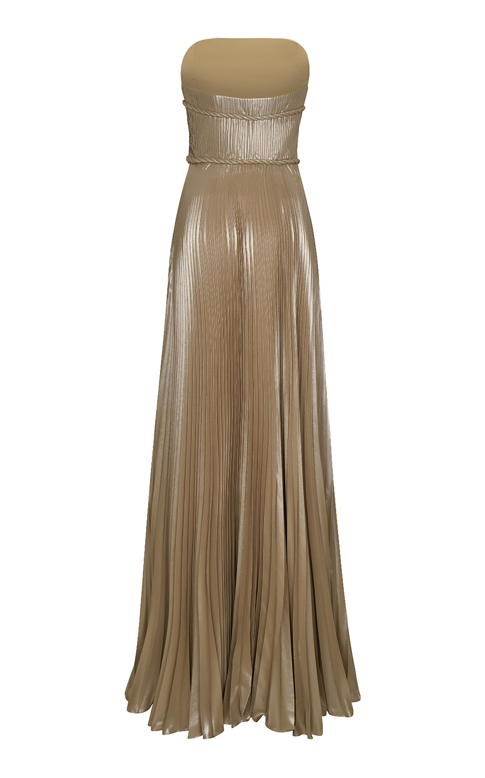 Eterna Plisse Foiled-Chiffon Gown gold - 6