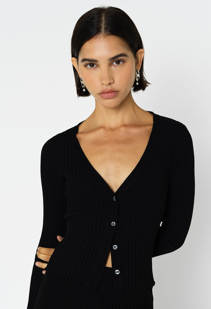 GINZA RIB CROPPED CARDIGAN 1