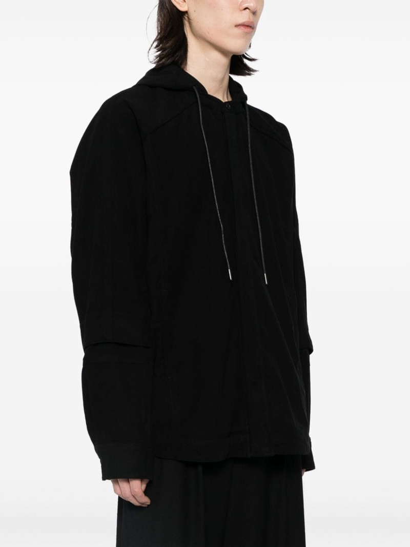 drawstring-hood cotton-blend shirt 3