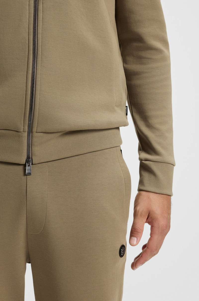 COTTON-BLEND TRACKSUIT BOTTOMS WITH METALLIC DOUBLE B MONOGRAM 3