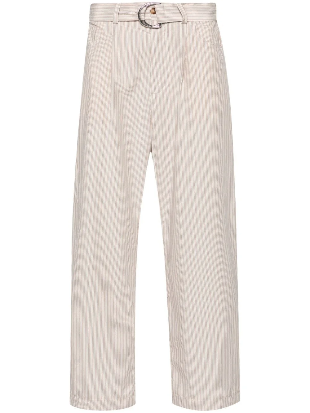 Ferre pinstriped belted trousers - 1