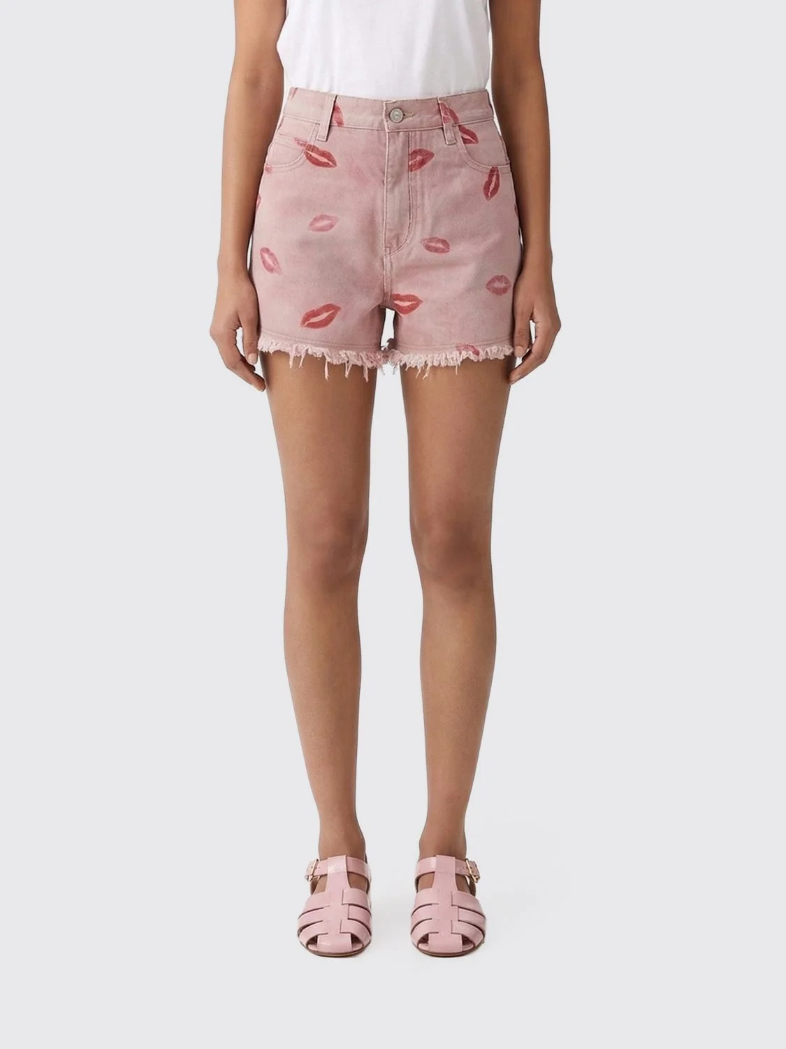ISABEL MARANT ETOILE Printed Denim Shorts - 1