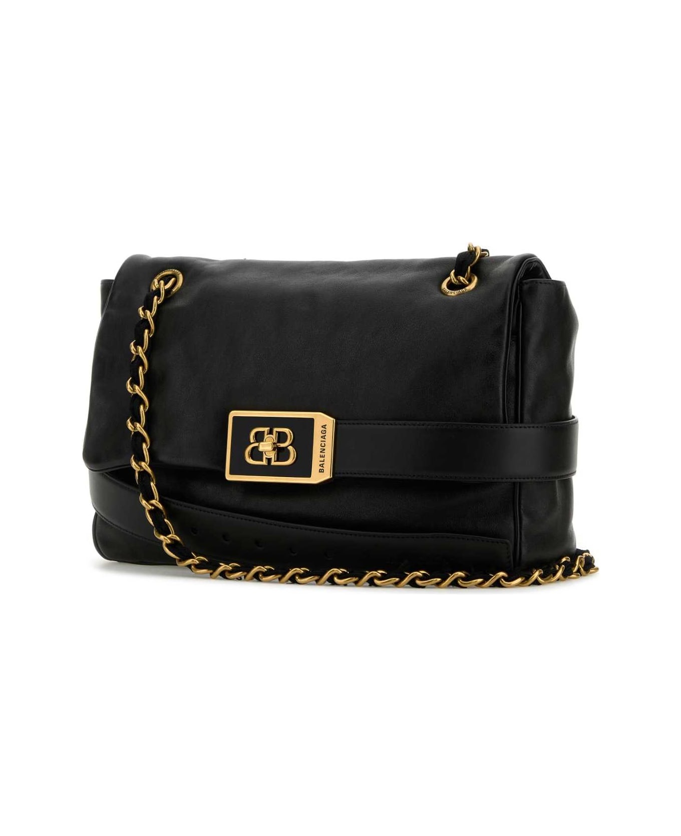 Black Leather Medium Modu Shoulder Bag - 2