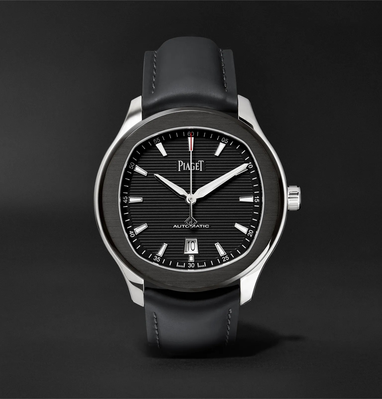 Limited Edition Polo S Automatic 42mm Stainless Steel and Leather Watch, Ref. No. G0A42001 - 1