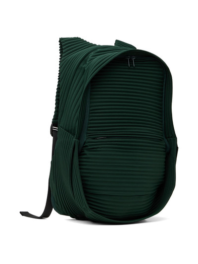 ISSEY MIYAKE Green Pleats Daypack Backpack outlook