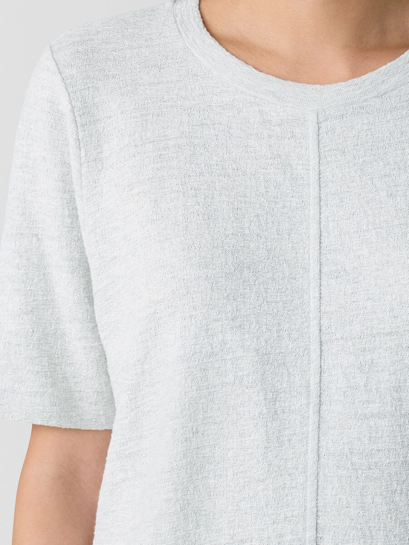 Organic Cotton Jacquard Crew Neck Top 5