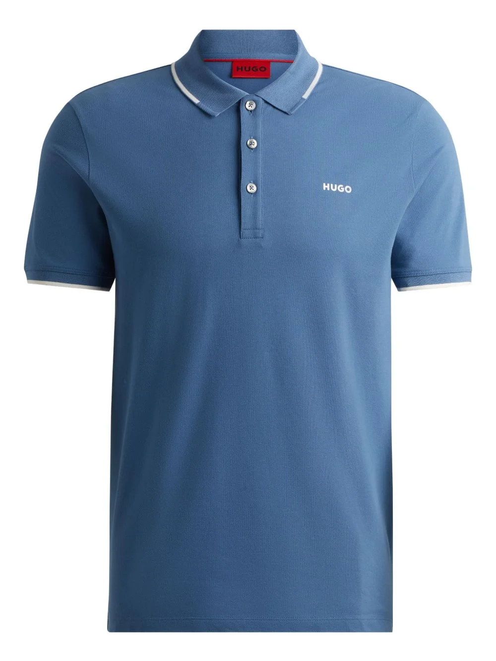 contrast-trim polo shirt - 1