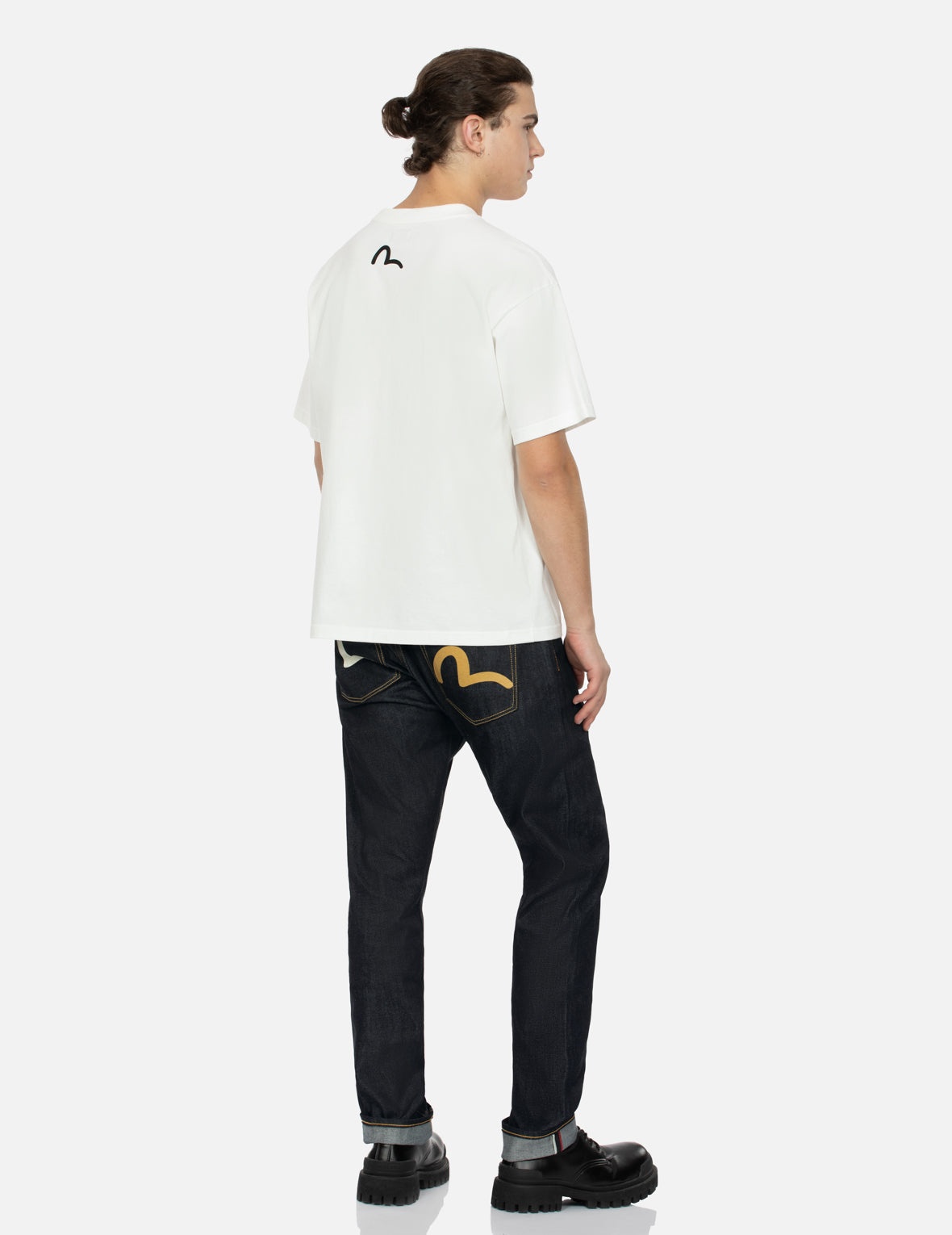 Seagull Print Pockets Carrot Fit Jeans #2017 - 3