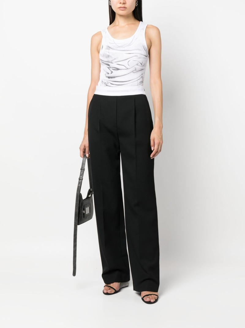 Alexander Wang logo-waistband straight-leg trousers outlook