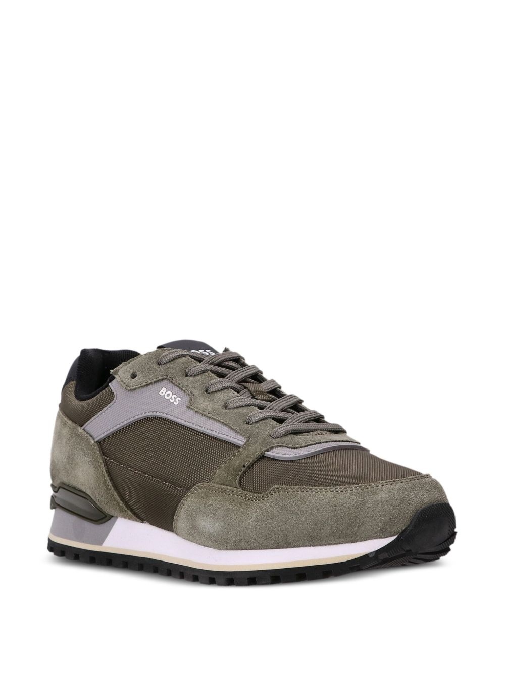 suede-trimmed mesh sneakers - 2