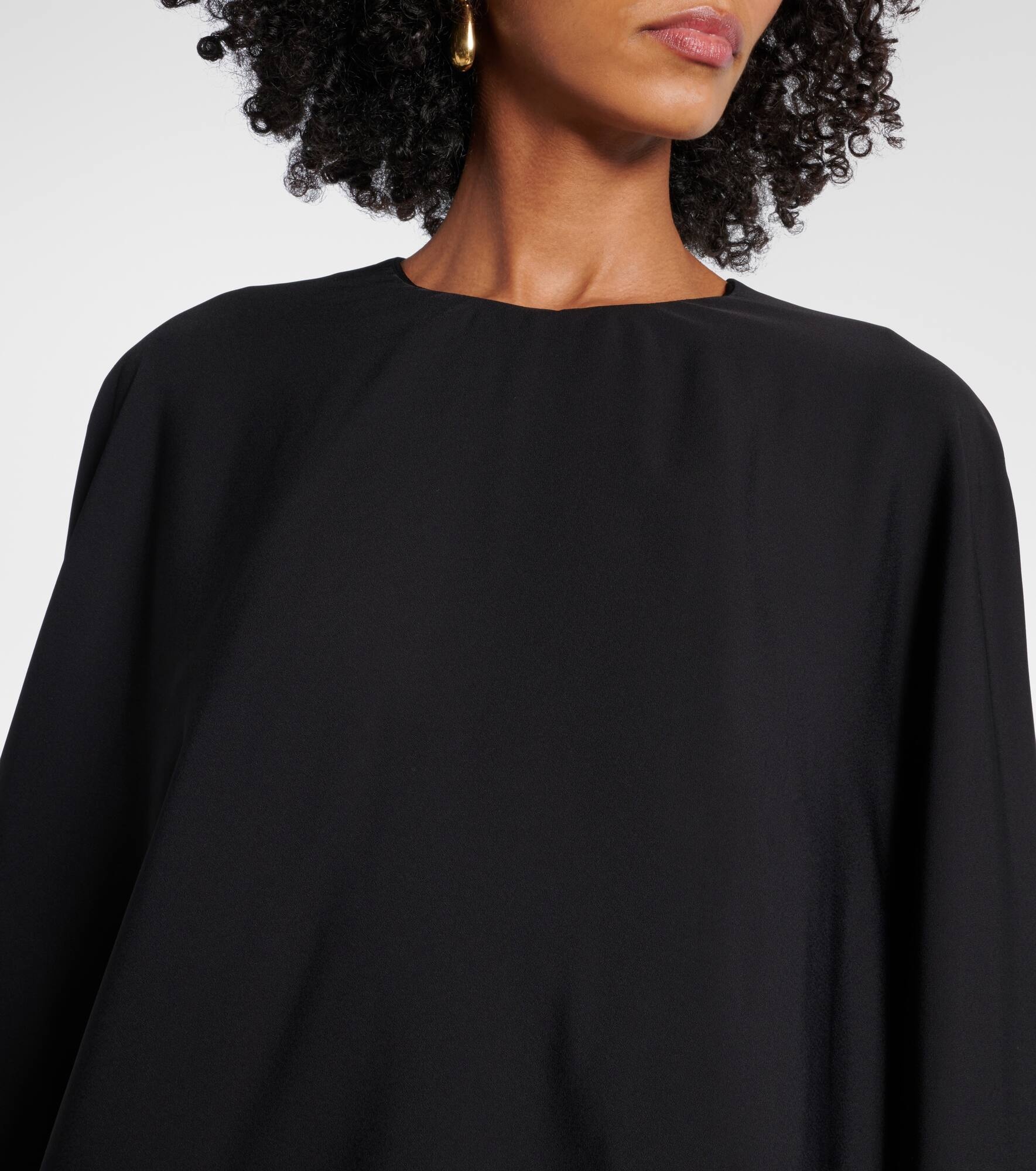 Embellished caped maxi dress - 4