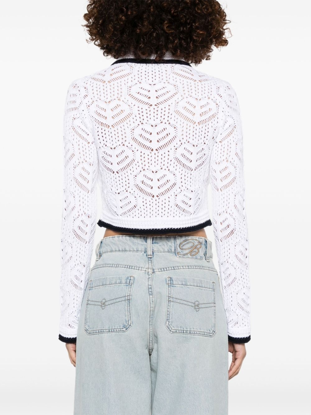 logo-embroidered jeans - 4