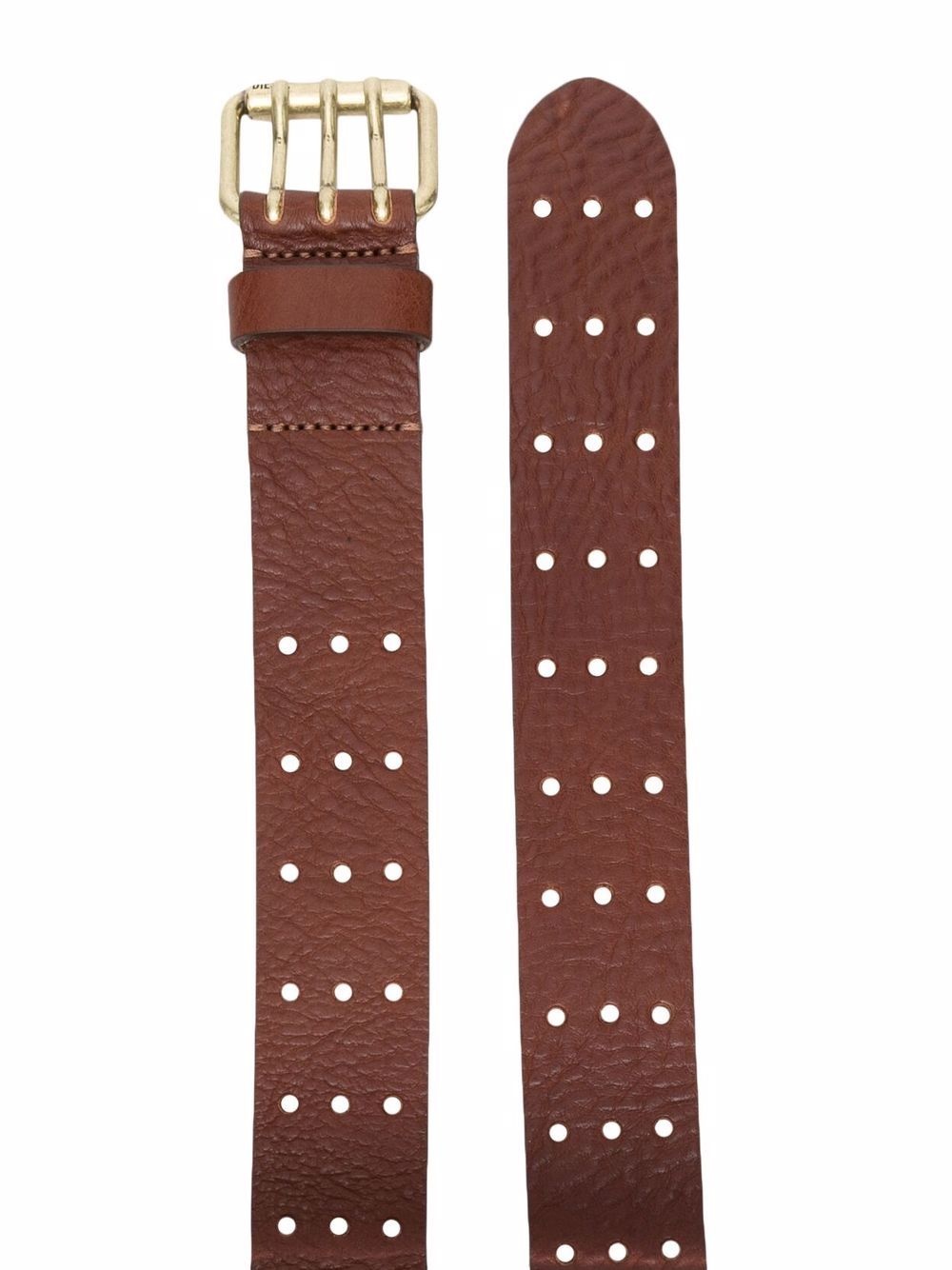 Triple-Pin buckle leather belt - 2