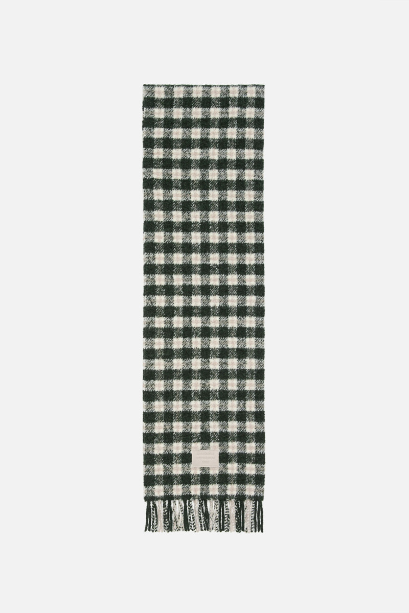 Checked logo scarf - Green/white 1