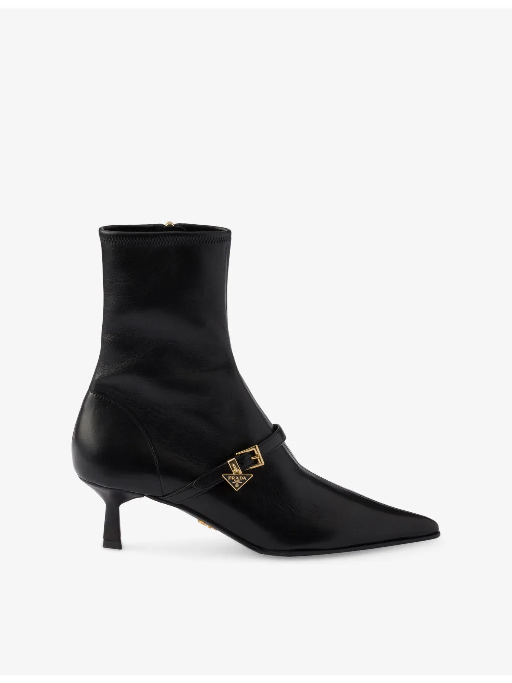 Stretch Nappa Leather Heeled Boots - 1