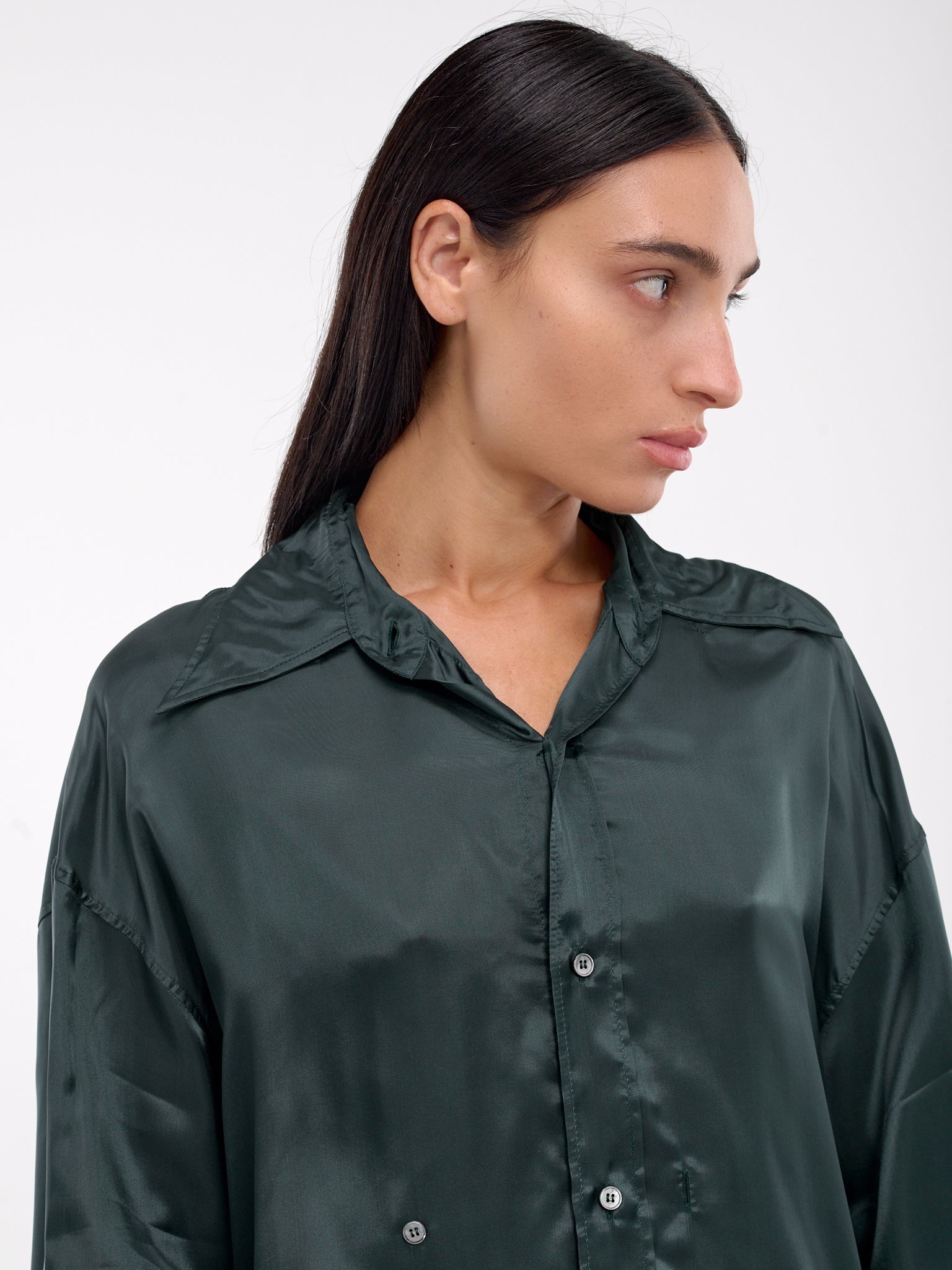 Relaxed Satin Shirt - 4