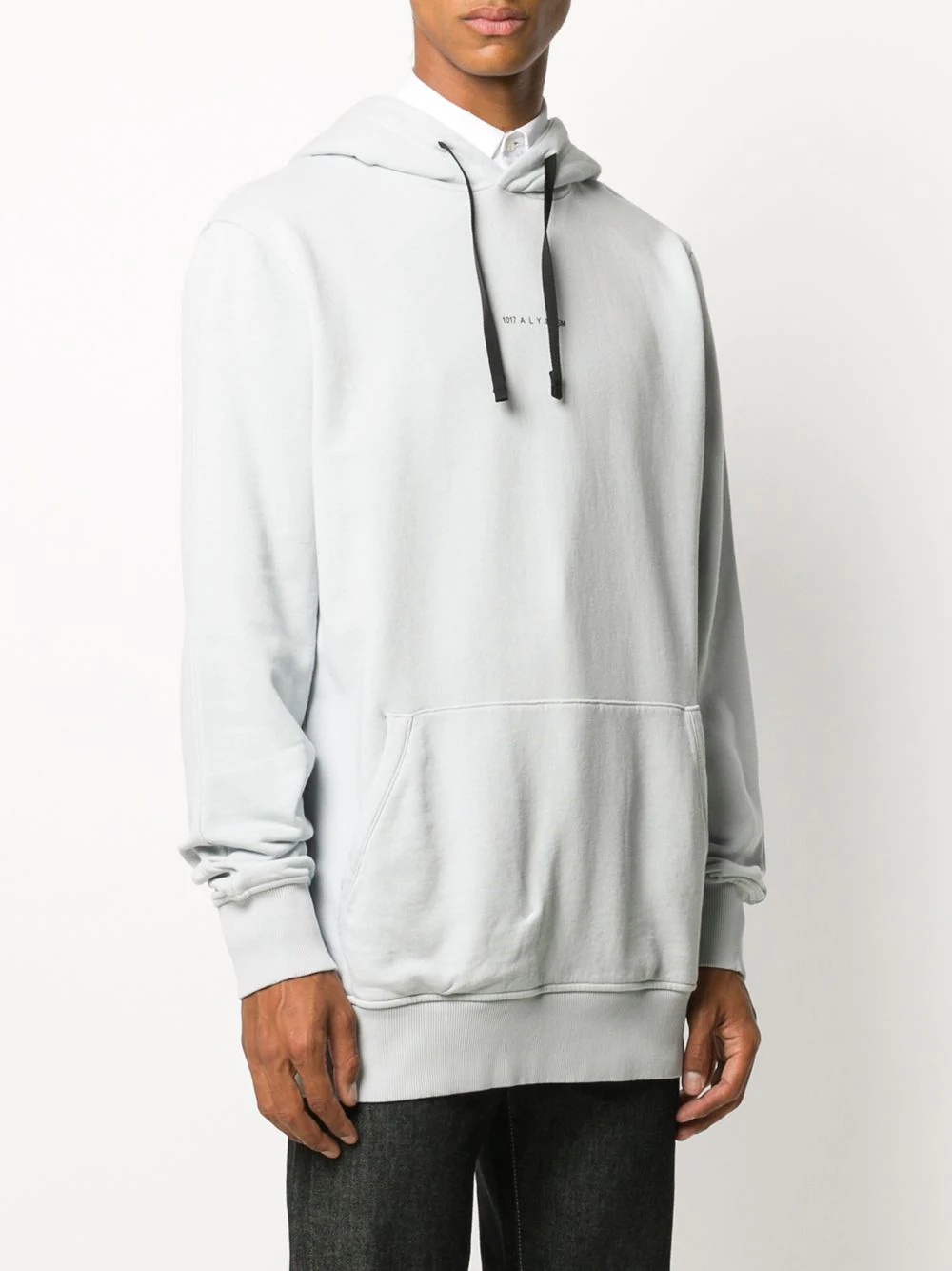 logo drawstring hoodie - 3