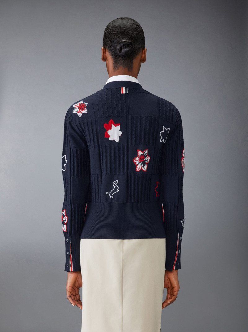 Thom Browne Classic Hector V Neck Cardigan outlook