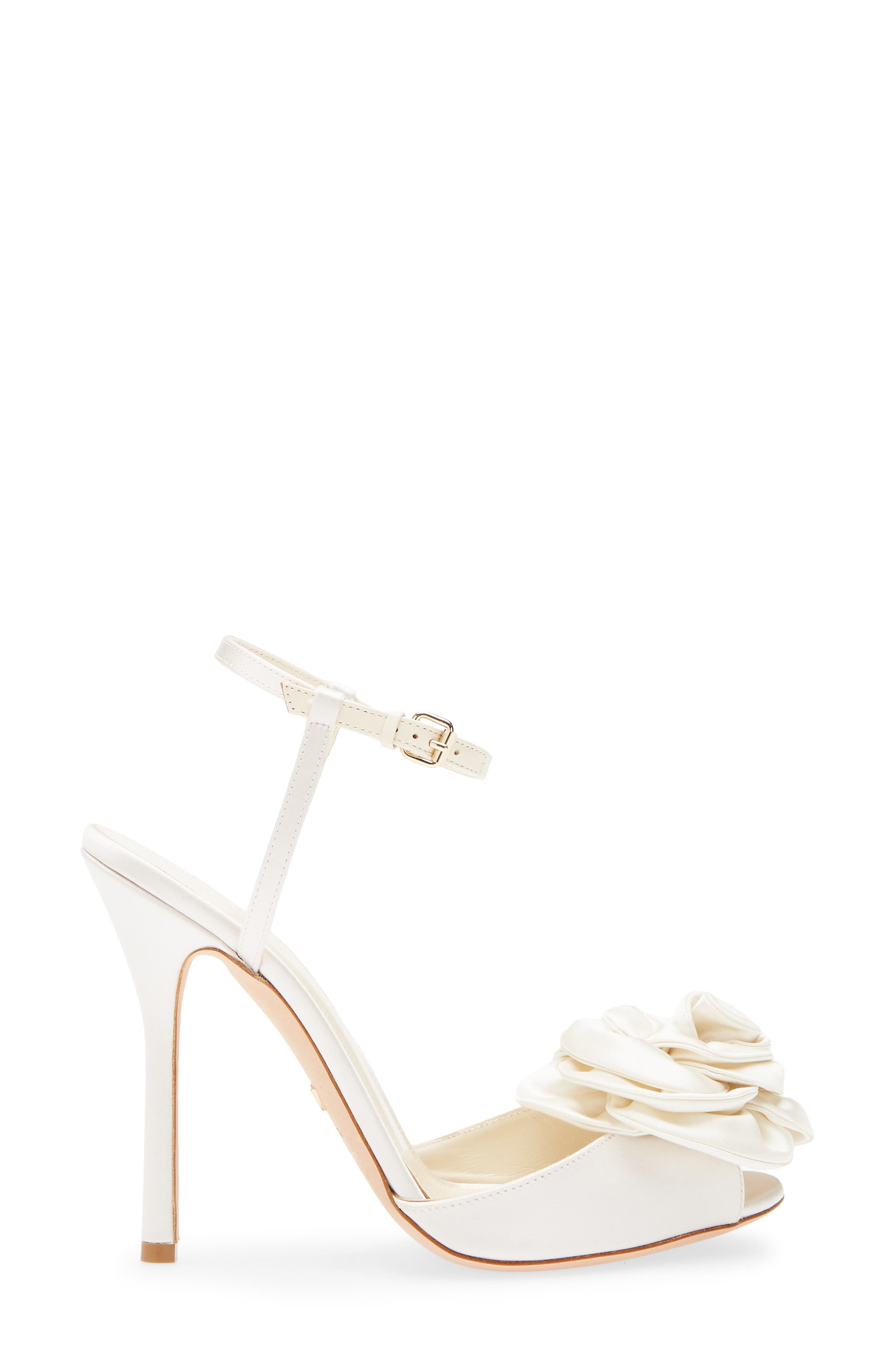 Giambattista Valli Rosette Embellished Sandal in Ivory 1101 at Nordstrom - 3