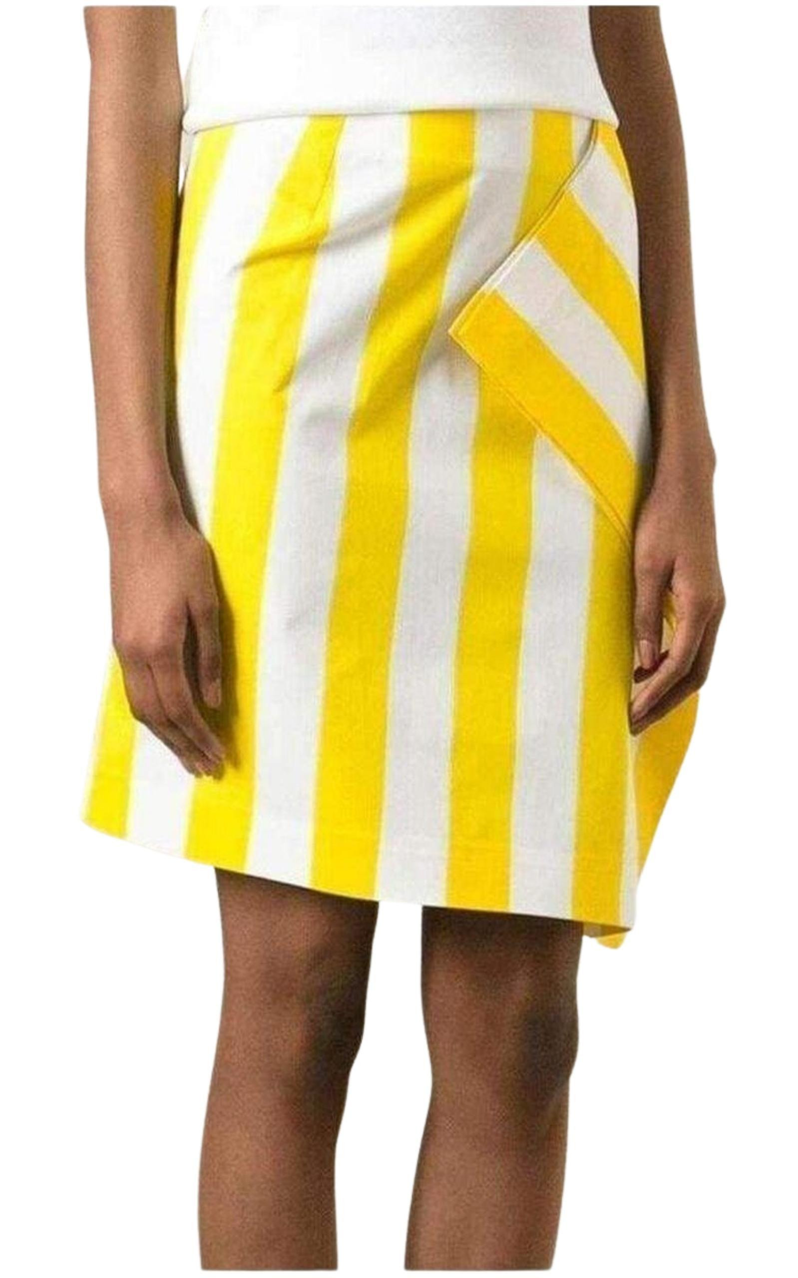 Side Flat Striped Skirt - 2