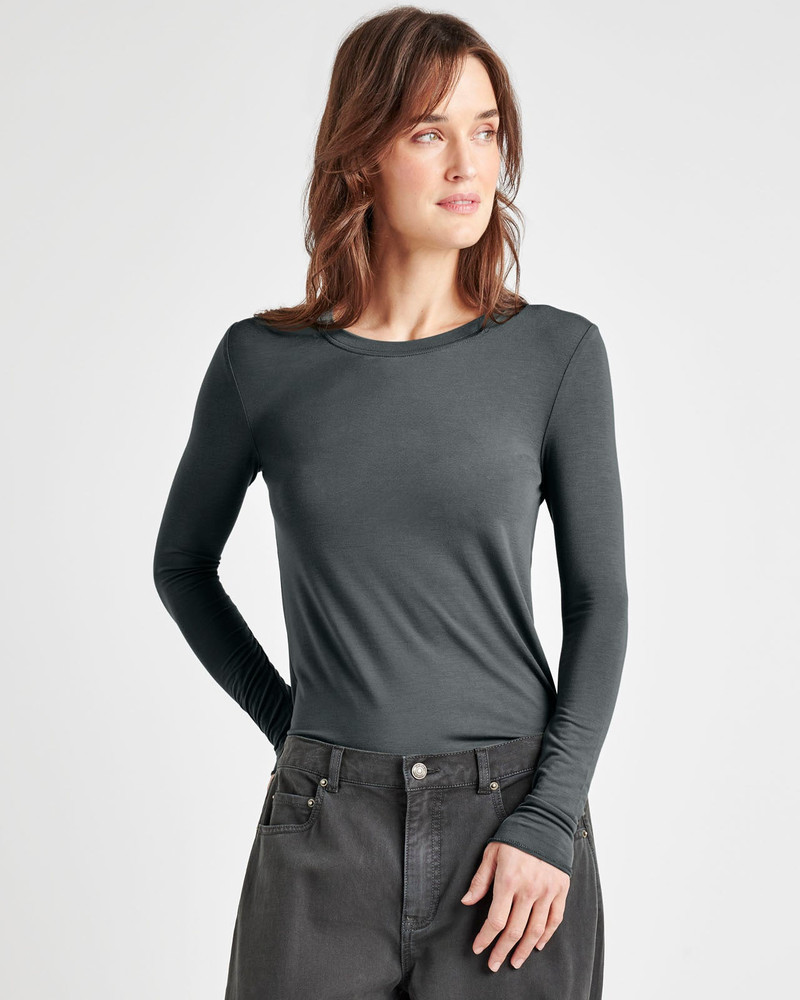 Splendid Bamboo Blend Long Sleeve Tee outlook