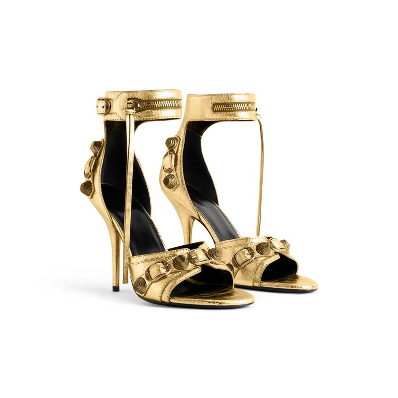 Women's Cagole 110mm Sandal Metallized in Gold 2