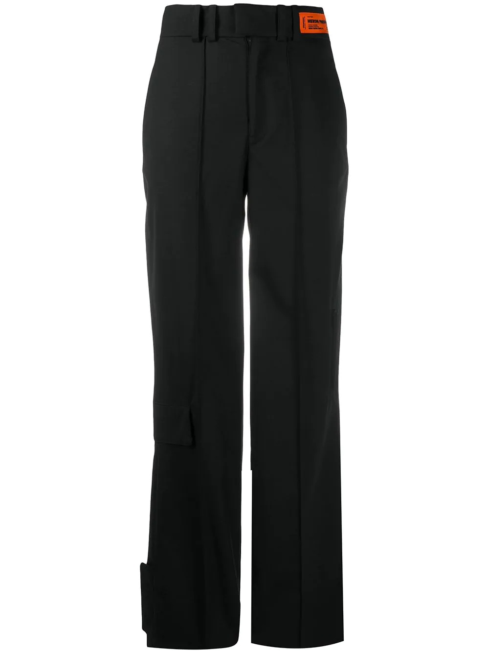 straight leg satin trousers - 1