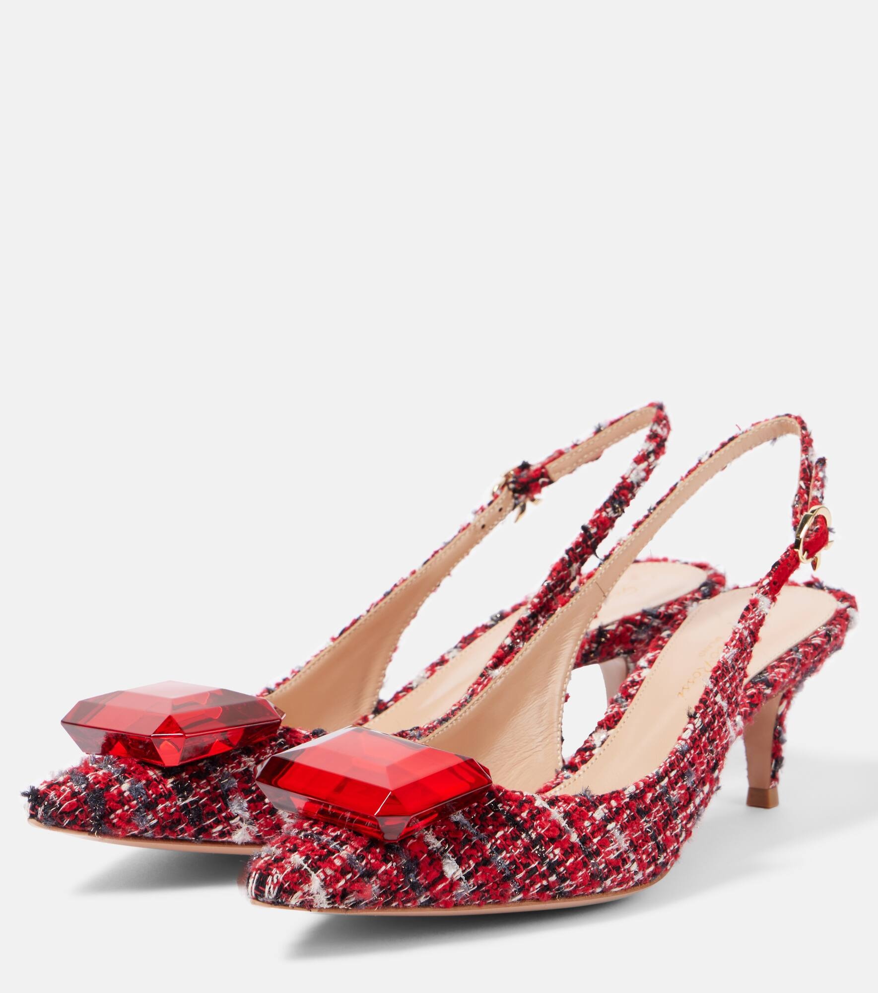 Jaipur bouclé slingback pumps - 4