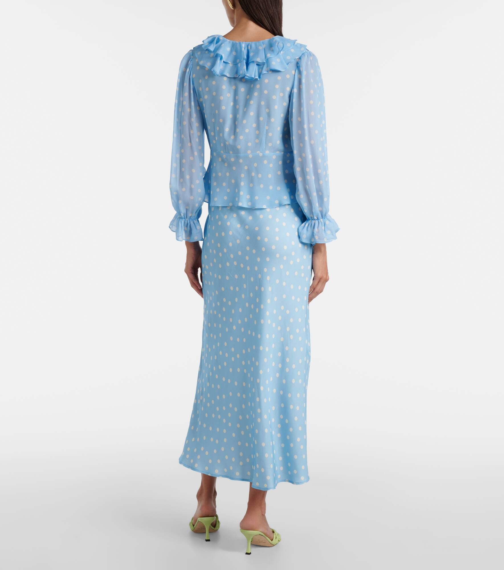 Lasca polka-dot silk top - 3
