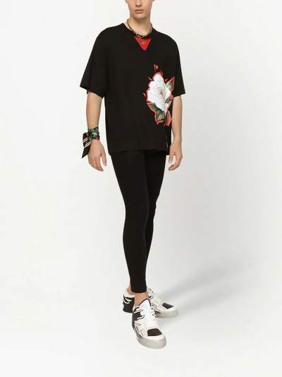 Dolce & Gabbana floral-print cotton T-shirt outlook