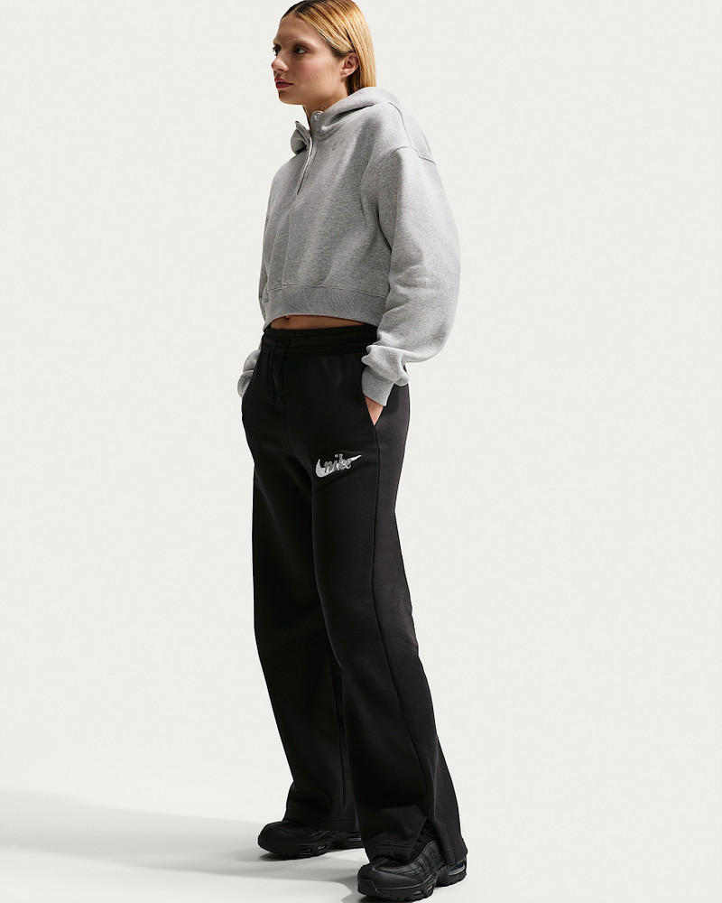 Nike Sportswear Phoenix Fleece Women's High-Waisted Wide-Leg Logo Pants 4