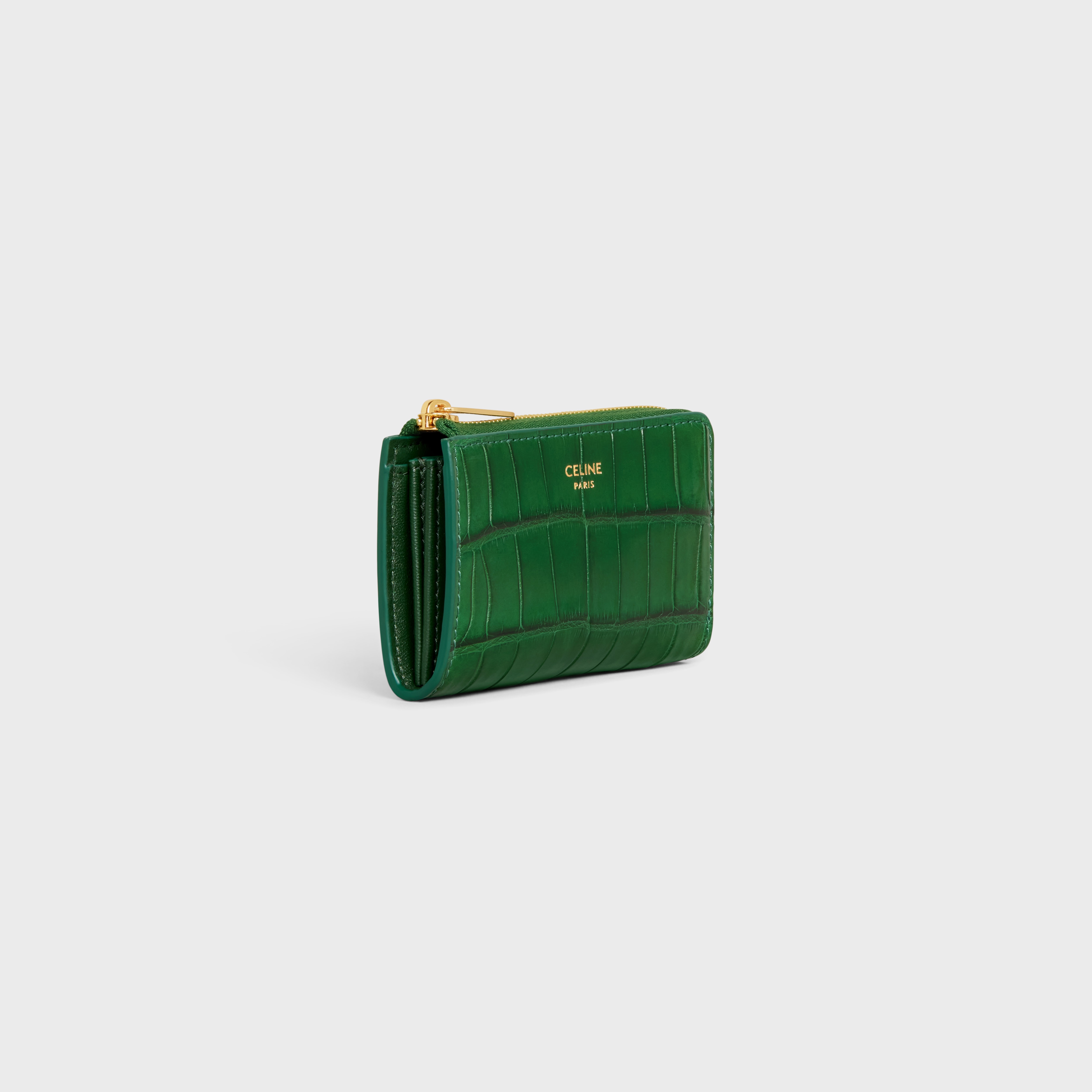 Zipped Coin Purse in Crocodile - 2