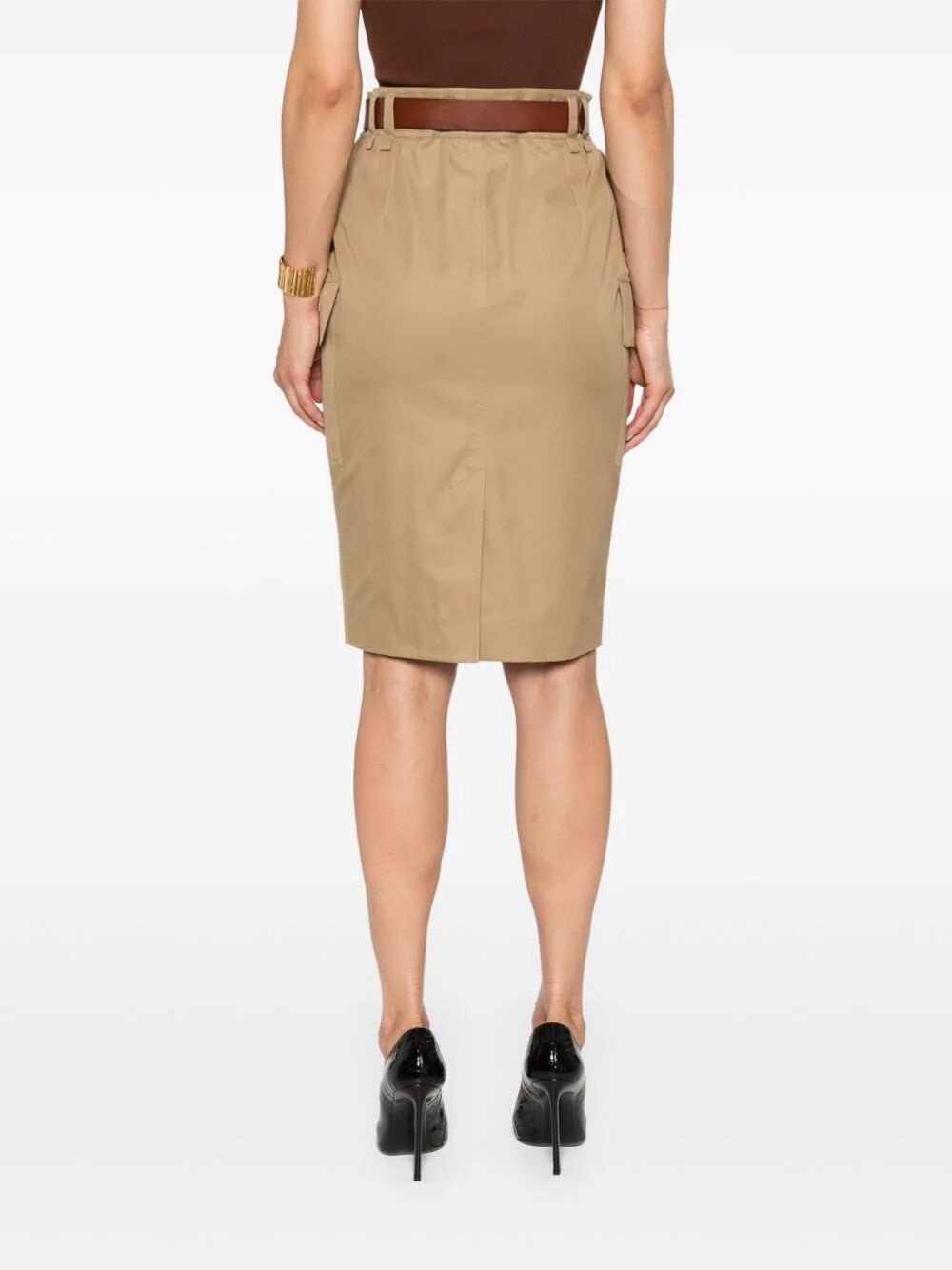 Saint Laurent Paris Women Gonna A Matita Cassandre In Twill Di Cotone - 4