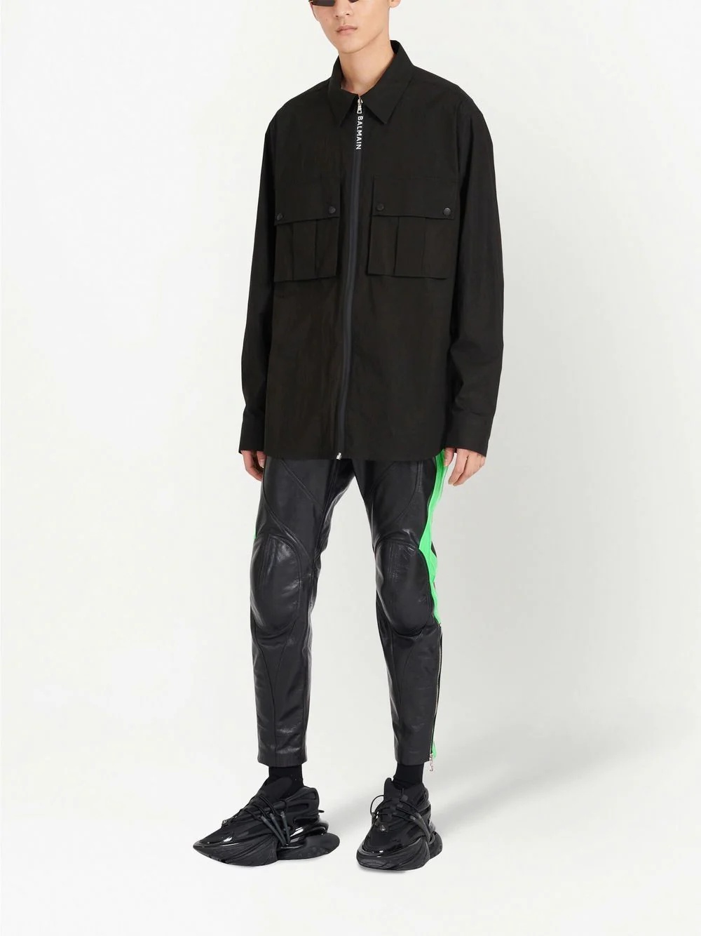 zip-up cotton shirt - 2